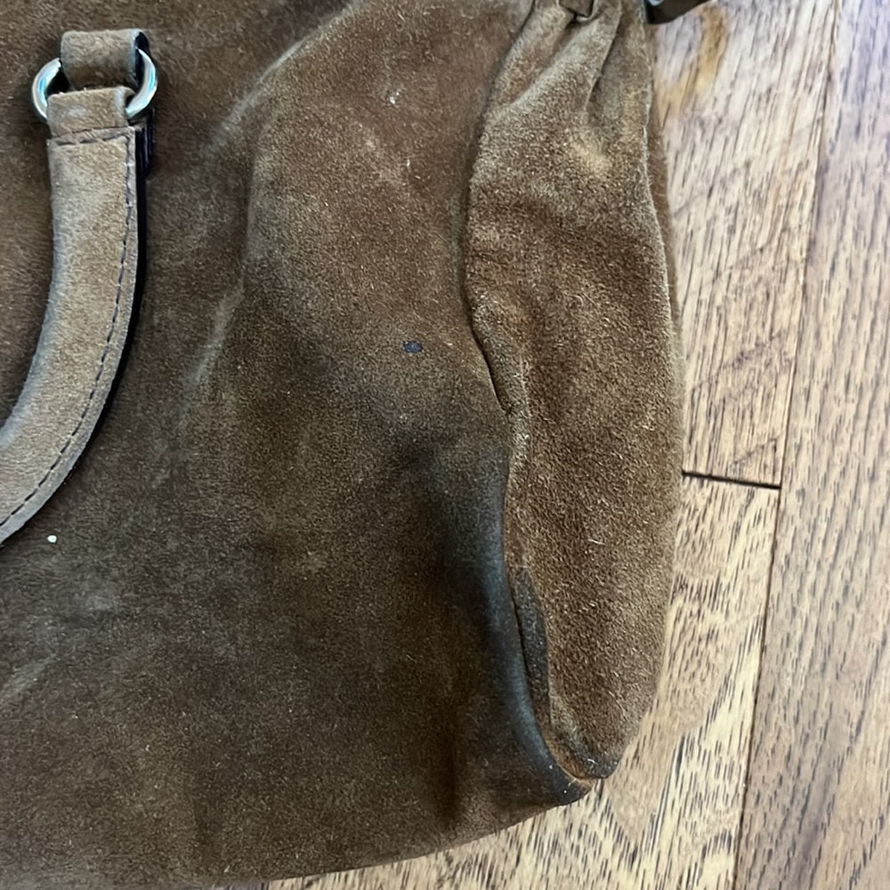 Prada Woman’s Brown Suede Satchel HandBag