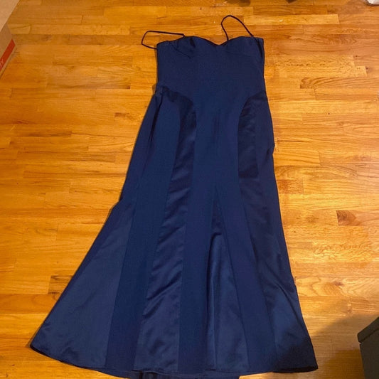 WOMEN’S Aidan by Aidan Mattox long blue dress.  Size 12