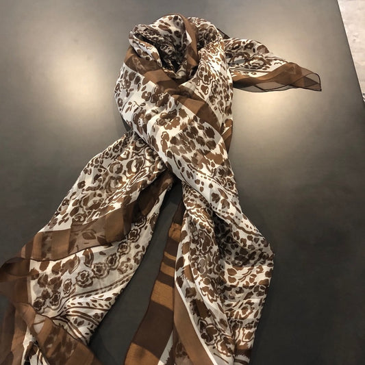 LAFAYETTE 148 Brown and Cream Scarf