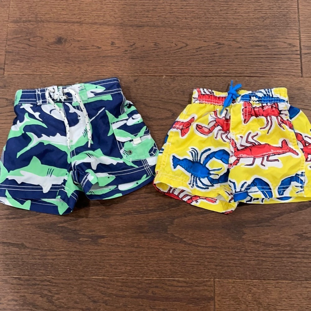 Carter’s Boys 6-9 months Swim trunks and rash guard