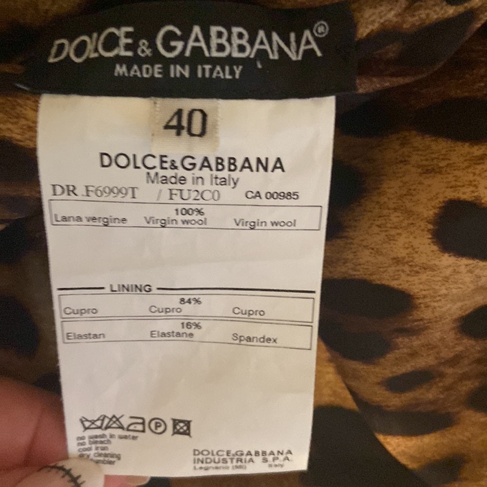 Women’s Dolce & Gabbana Wool tan dress.  Size 40