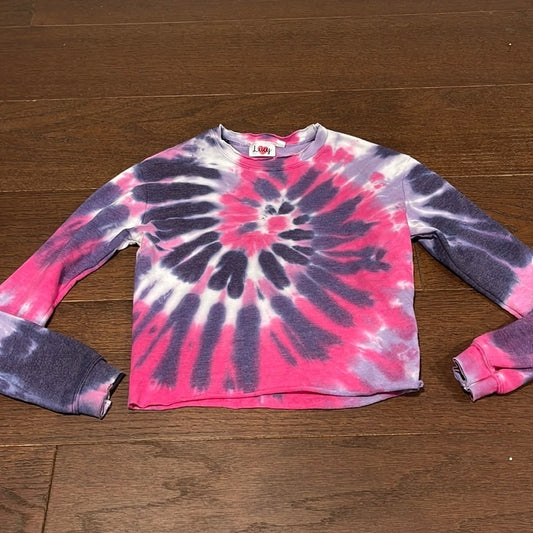 Lucy Girls Pink Tie Dye Sweatshirt Size Small