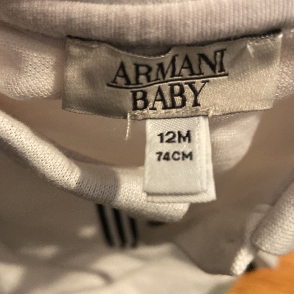 Boys Armani baby long sleeved collared shirt. Size 12 mos