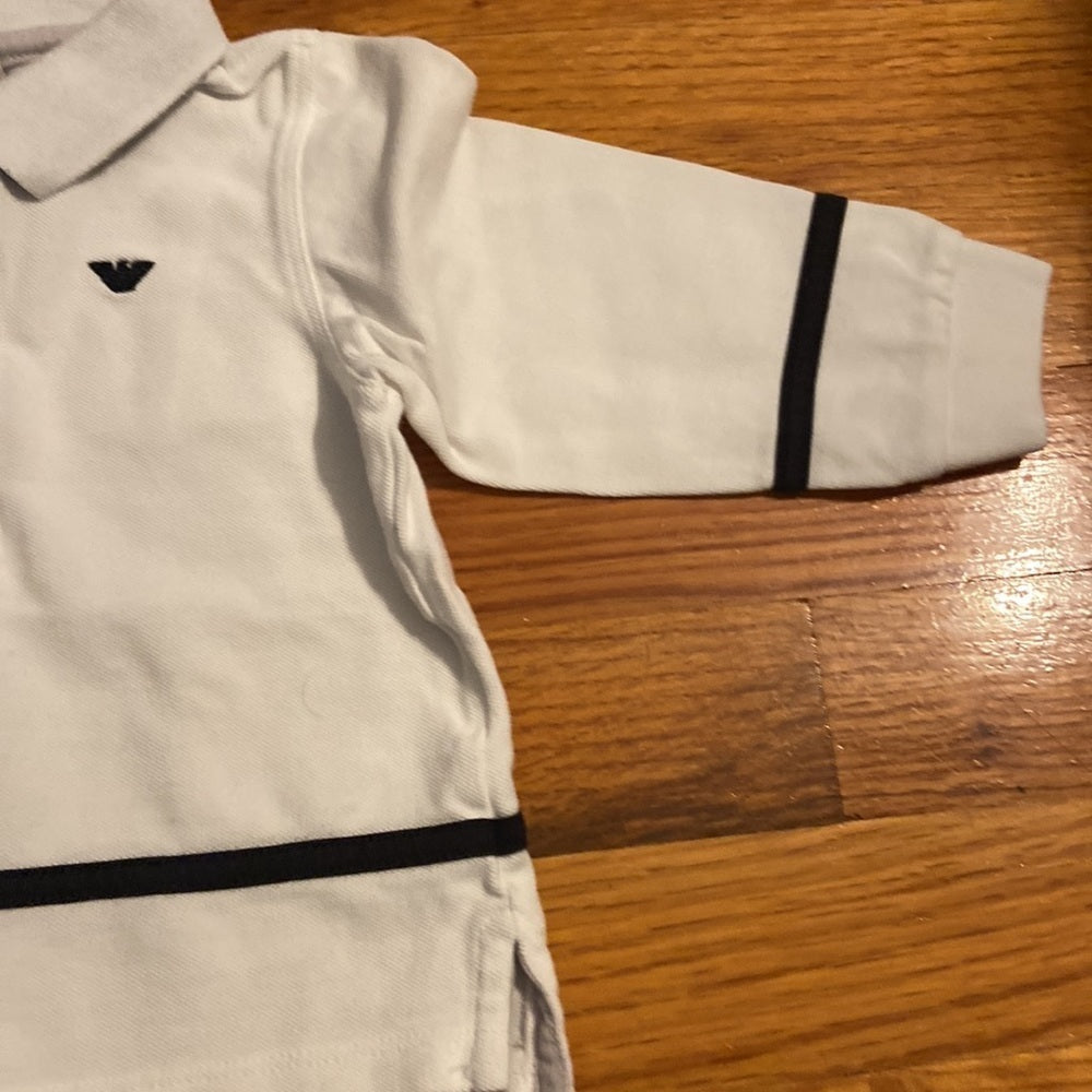 Boys Armani baby long sleeved collared shirt. Size 12 mos