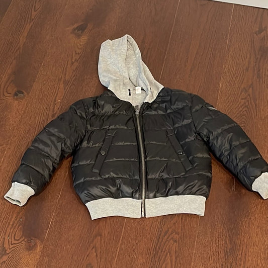 Burberry Black Puffer Reversible to Sweatshirt Size 6