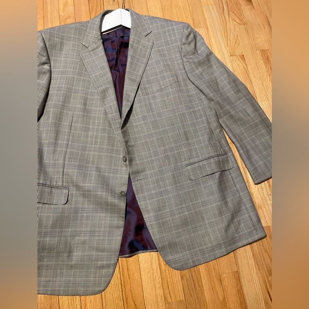 Ermenegildo Zegna Men’s Grey and Purple Sports Jacket