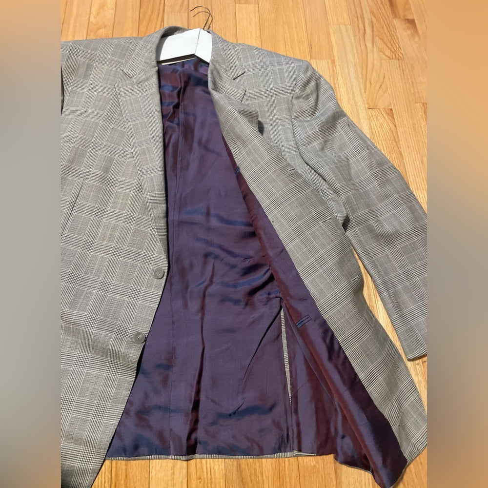 Ermenegildo Zegna Men’s Grey and Purple Sports Jacket