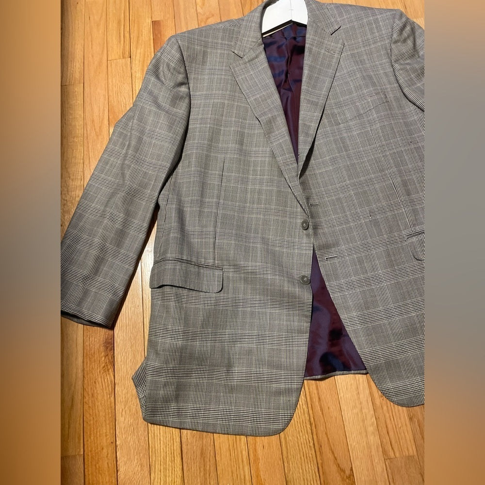 Ermenegildo Zegna Men’s Grey and Purple Sports Jacket