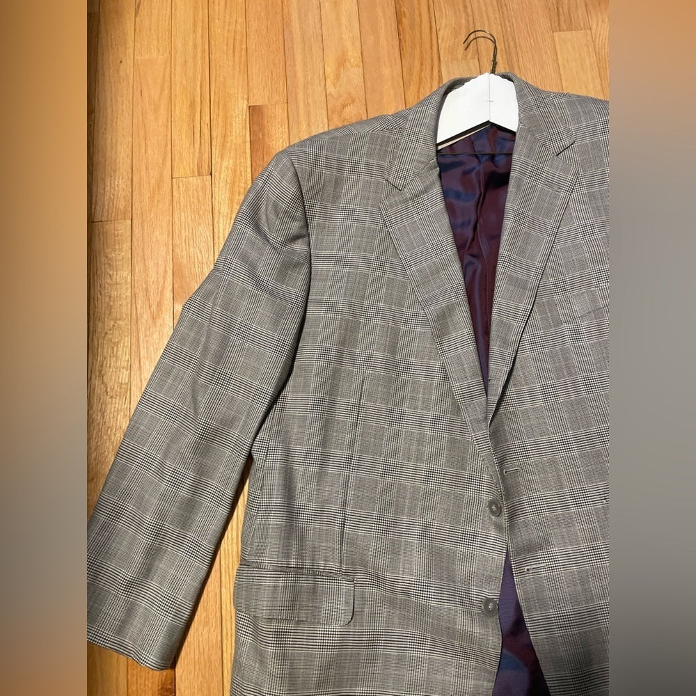 Ermenegildo Zegna Men’s Grey and Purple Sports Jacket