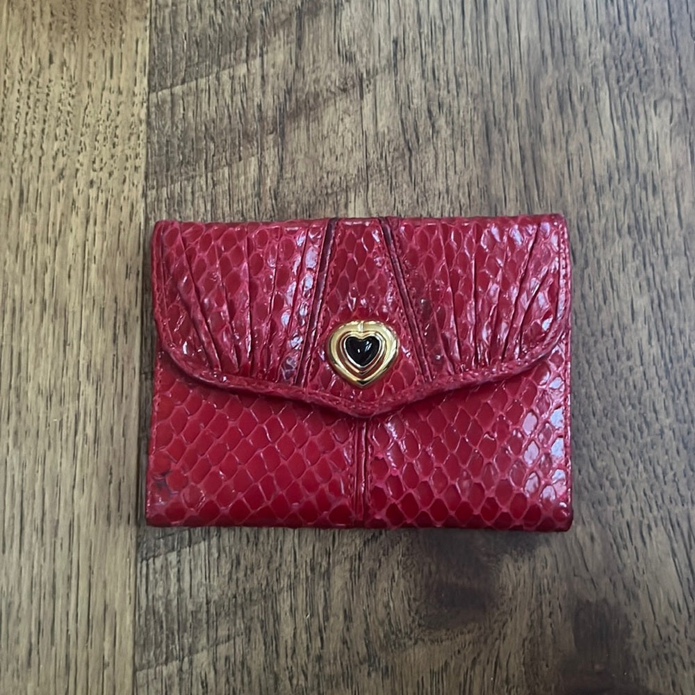 Judith Leiber Woman’s Red Leather Wallet