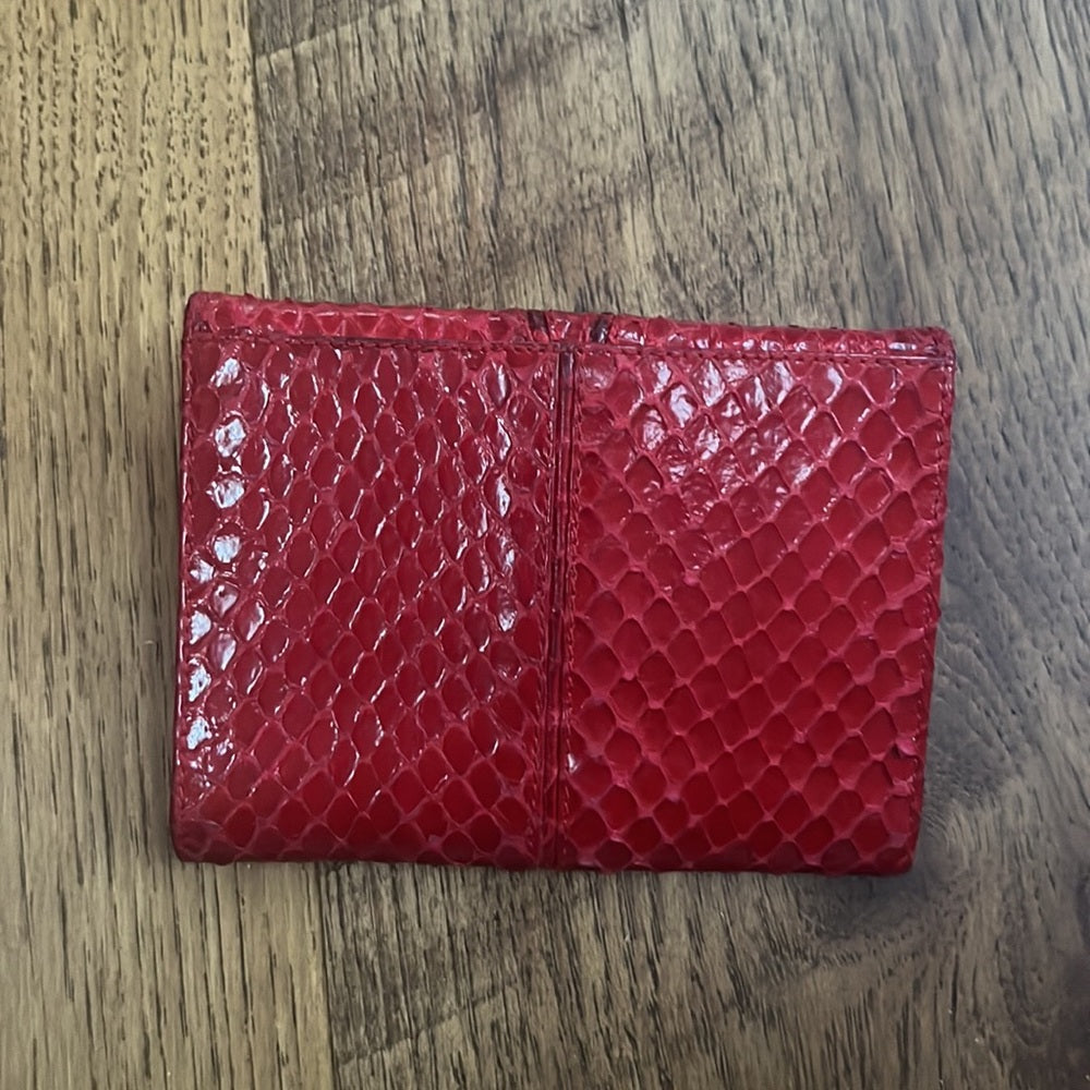 Judith Leiber Woman’s Red Leather Wallet