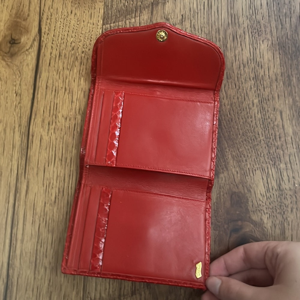 Judith Leiber Woman’s Red Leather Wallet