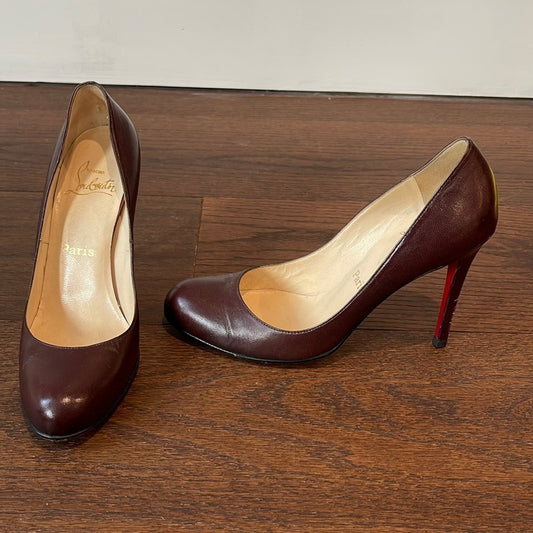 Christian Louboutin Brown Round Toe Pumps Size 37.5