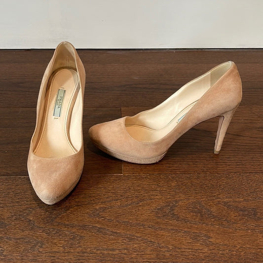 Prada Women’s Blush Tan Heels Size 37