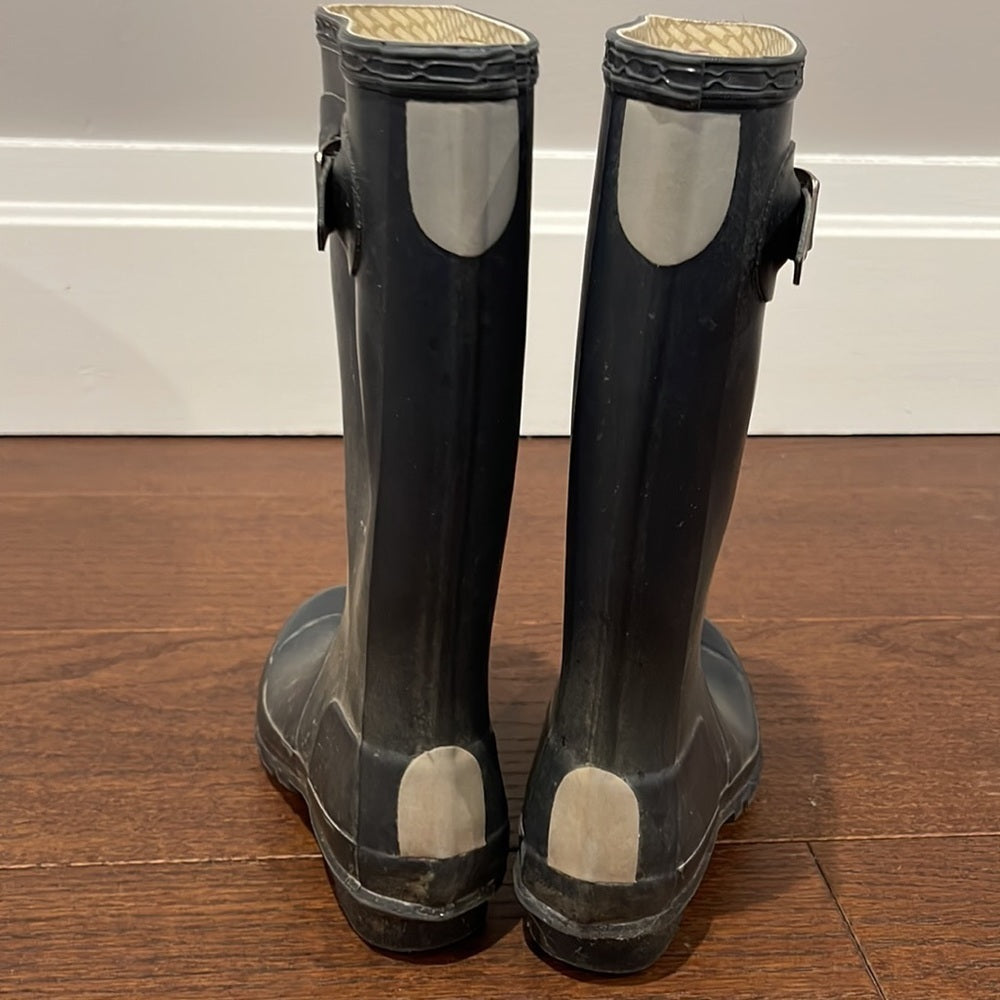 Hunter Girls Navy Rain Boots Size 3