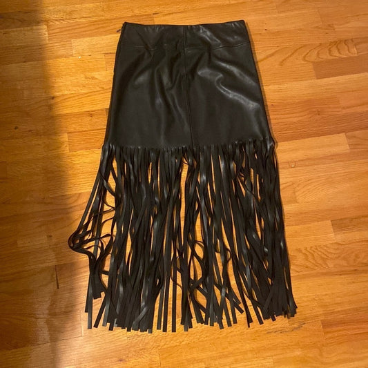 Women’s Vakko Sport Leather skirt. Black. Size XS