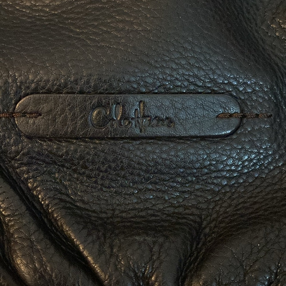 Cole Haan Women’s Black Shoulder Bag With Silver Buckles OS