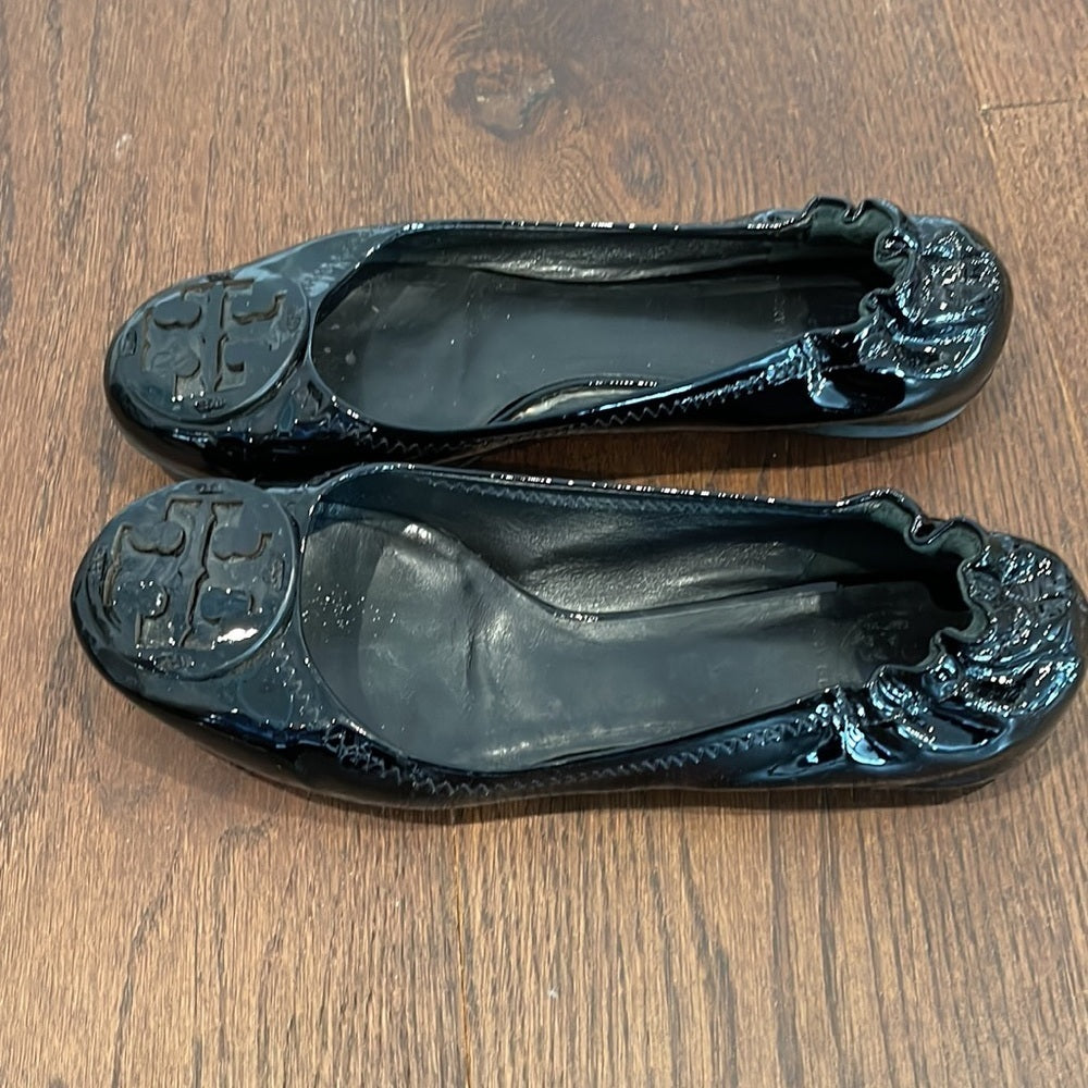 Tory Burch Reva Ballet Patent Leather Flats Size 9