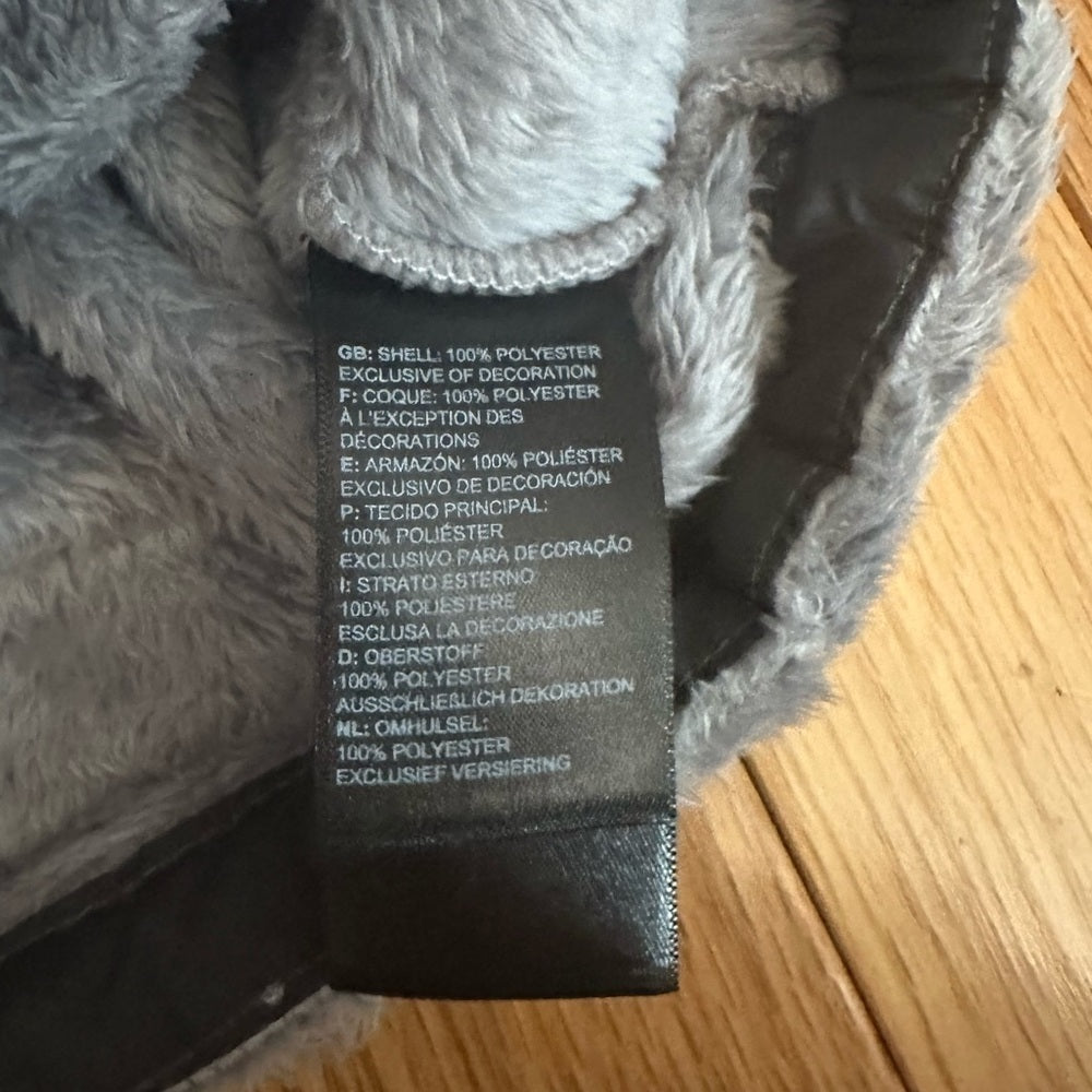 The North Face Grey and Black Fur Jacket Size 3-6M