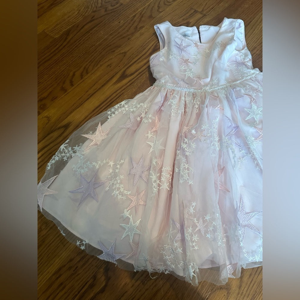 PIPPA & Julie Girls Pink Star Dress Size 5