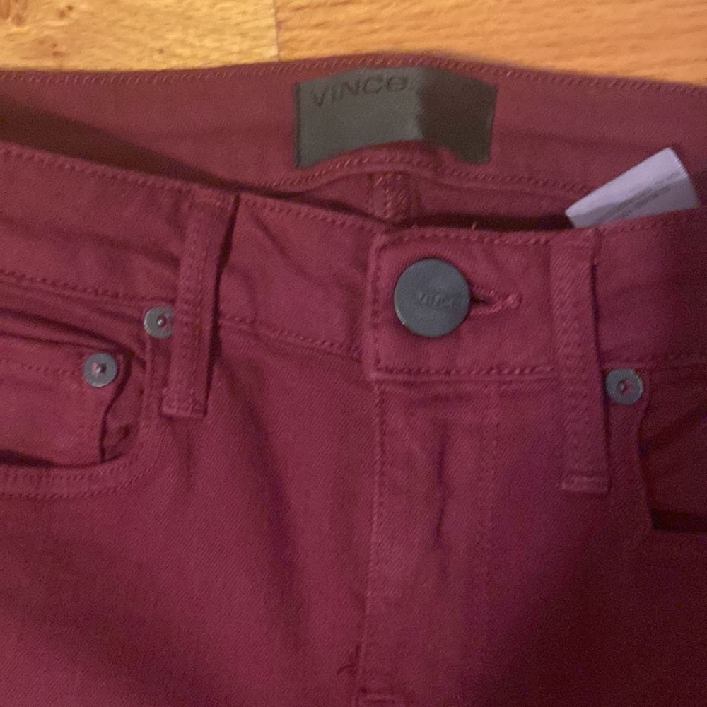 Women’s Vince jeans. Dark red. Size 24