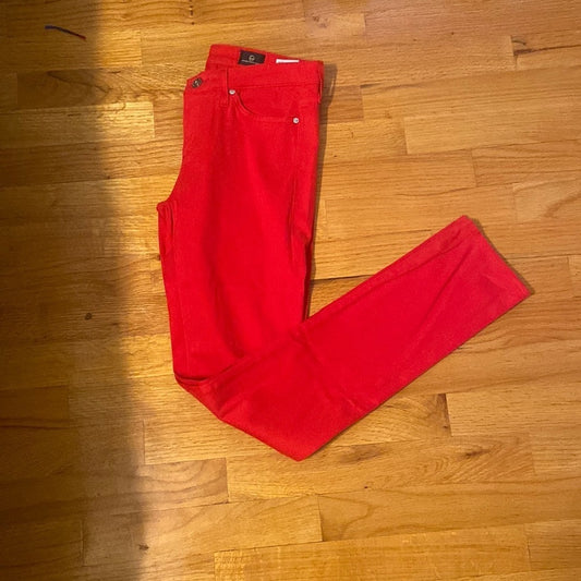 Women’s Adriano Goldschmied (AG) jeans.  Red. Size 24R