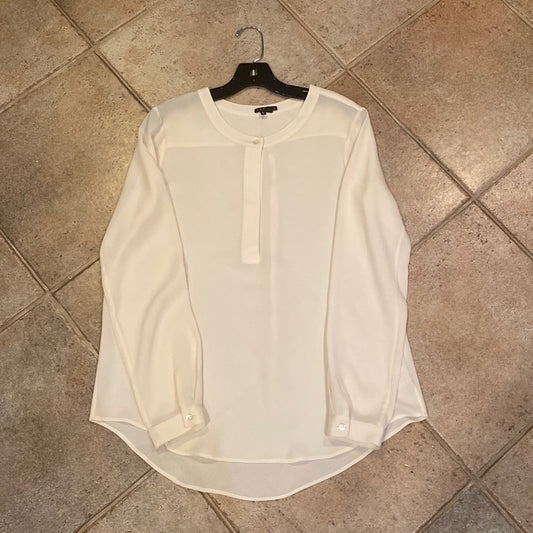 theory Ivory sheer blouse size medium