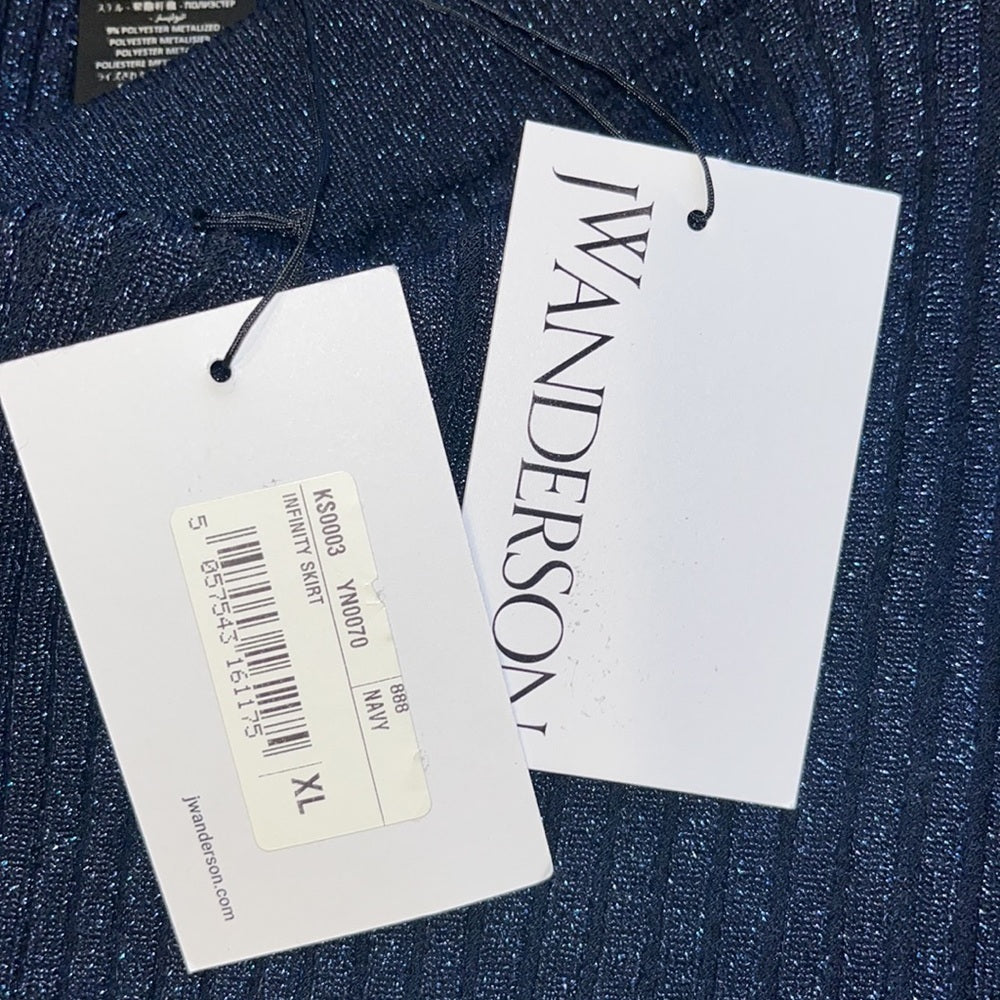 NWT JW Anderson Woman’s Navy Infinity Skirt Size XL