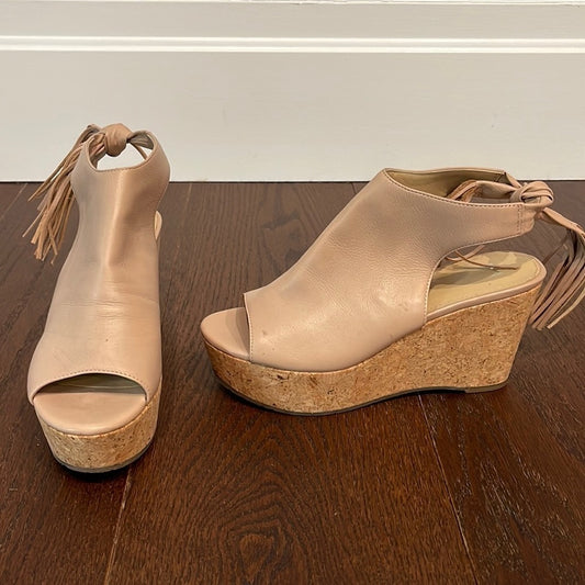 Marc Fischer Women’s Light Pink/Nude Leather Sandals Size 6.5