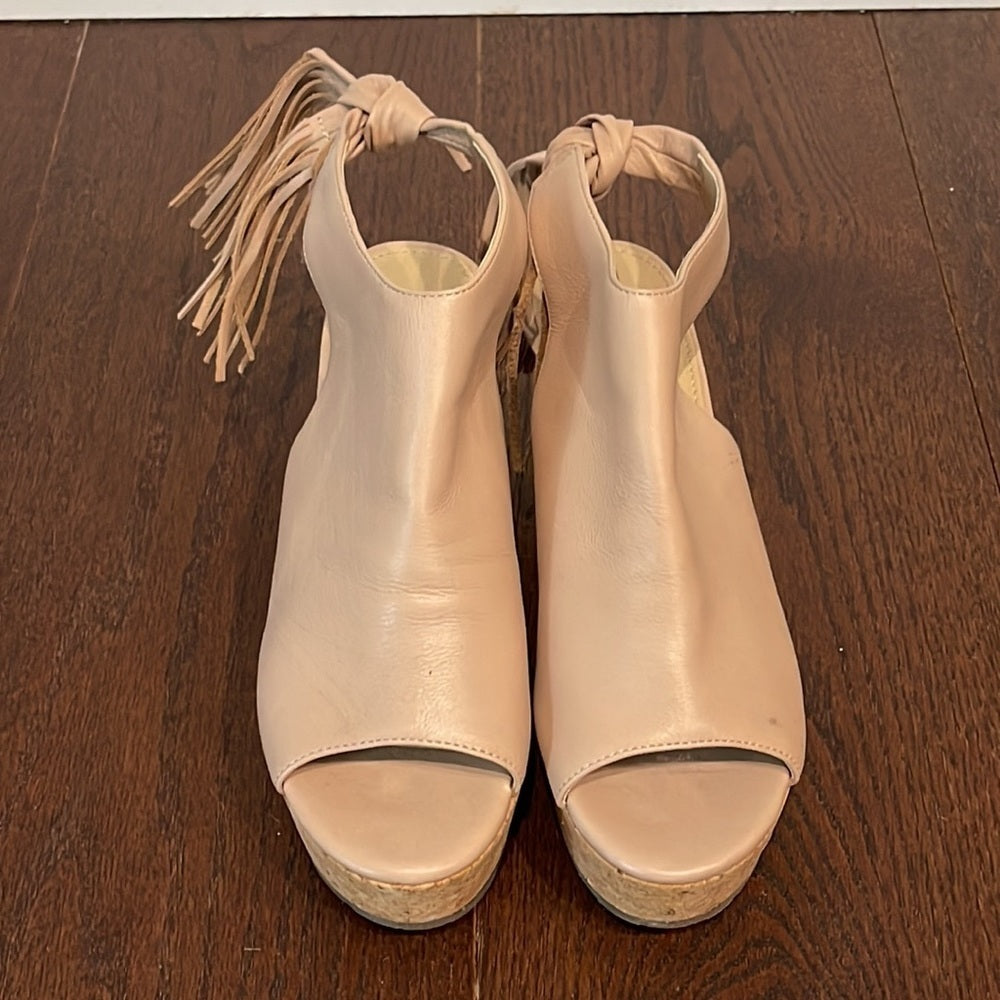 Marc Fischer Women’s Light Pink/Nude Leather Sandals Size 6.5