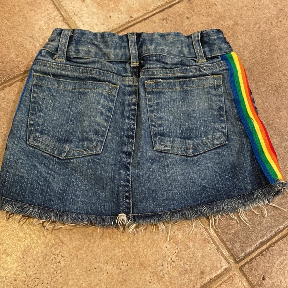 Flowers by Zoe girls rainbow jean skirt size 4