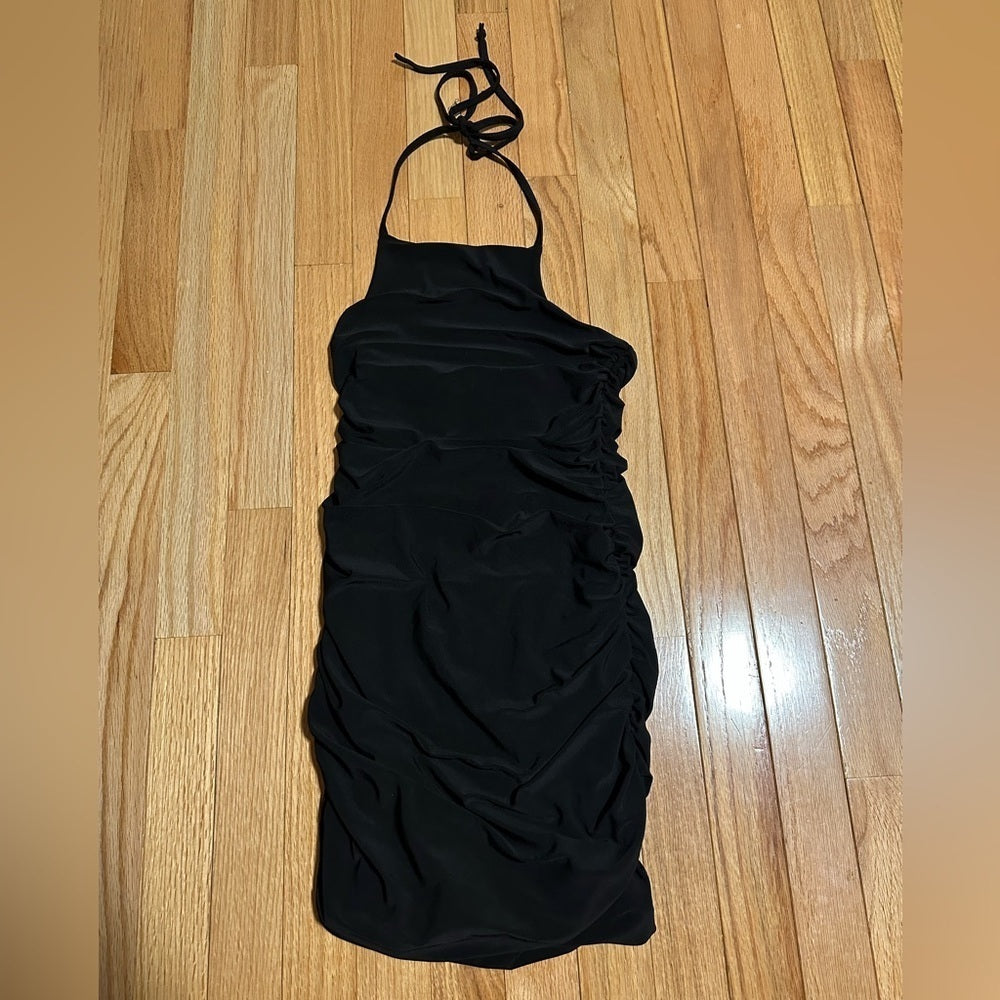 Cheryl Kids Creations Black Runched Dress Size Medium