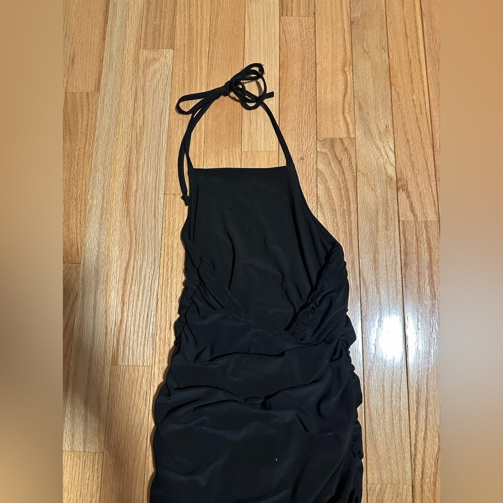 Cheryl Kids Creations Black Runched Dress Size Medium