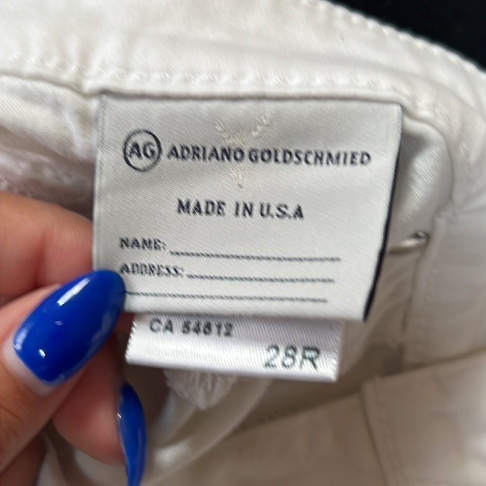 AG Adriano Goldschmieo Women’s White Jeans Size 28r