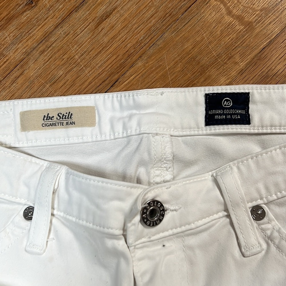 AG Adriano Goldschmieo Women’s White Jeans Size 28r