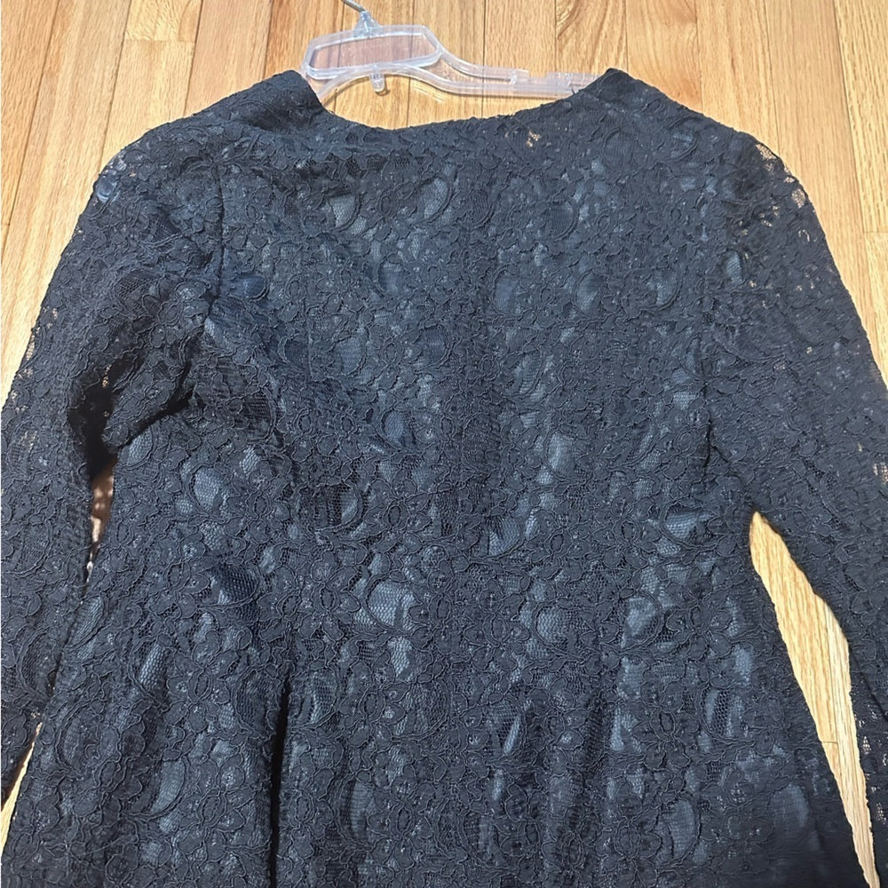 WOMAN’S Black Lacey Long Sleeve Blouse Size 8