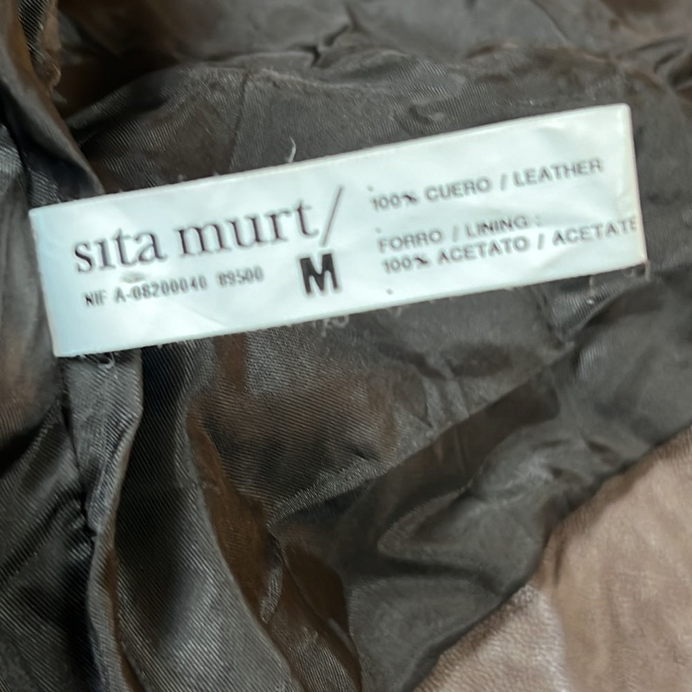 S1TA murt/ Women’s Brown Leather Jacket Size M