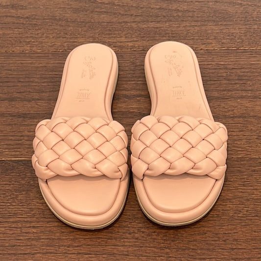 SEYCHELLES Women’s Bellissima Blush Pink Flat Slides Size 10