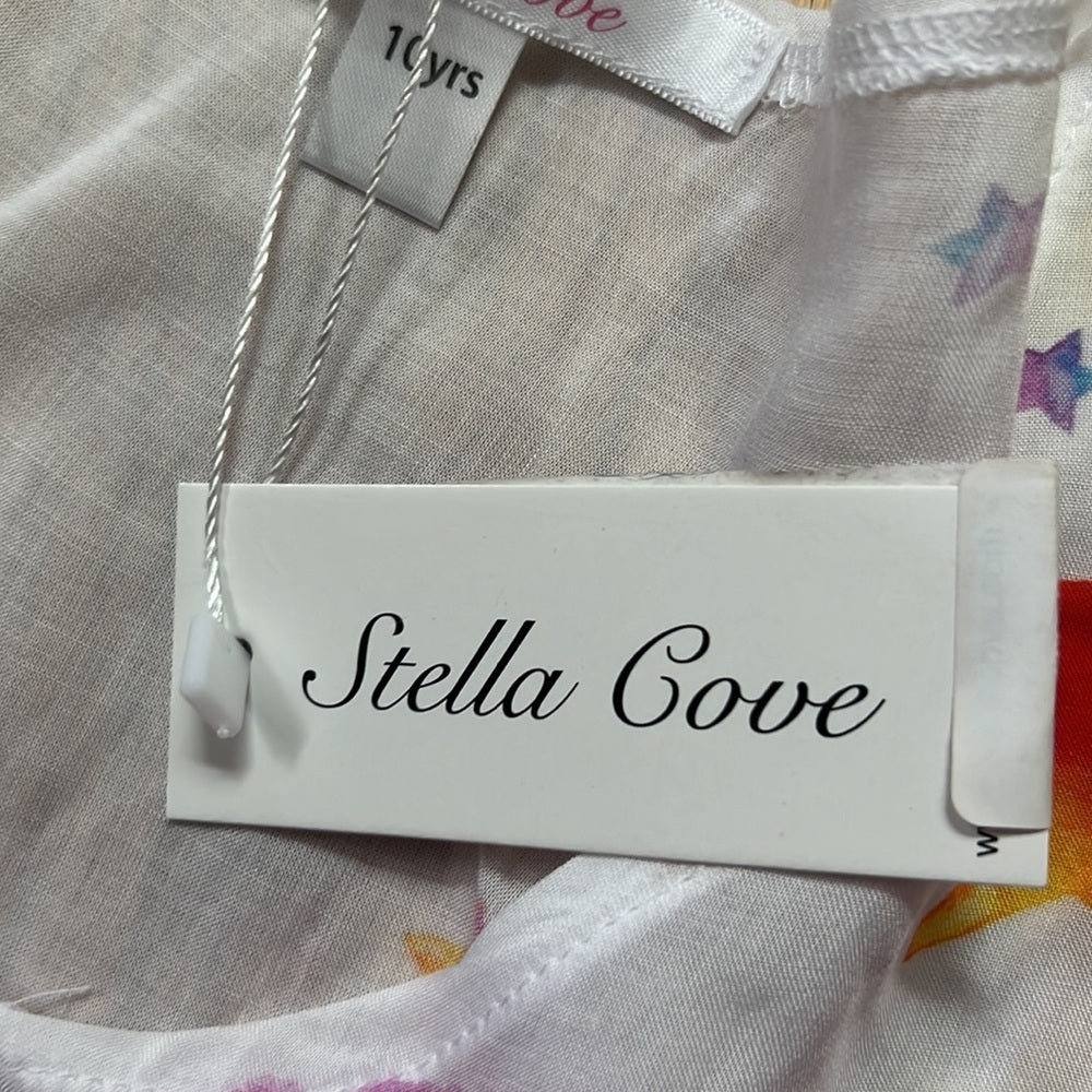 NWT Stella Cove Kid’s White Bathing Suit Cover Up Size 10y