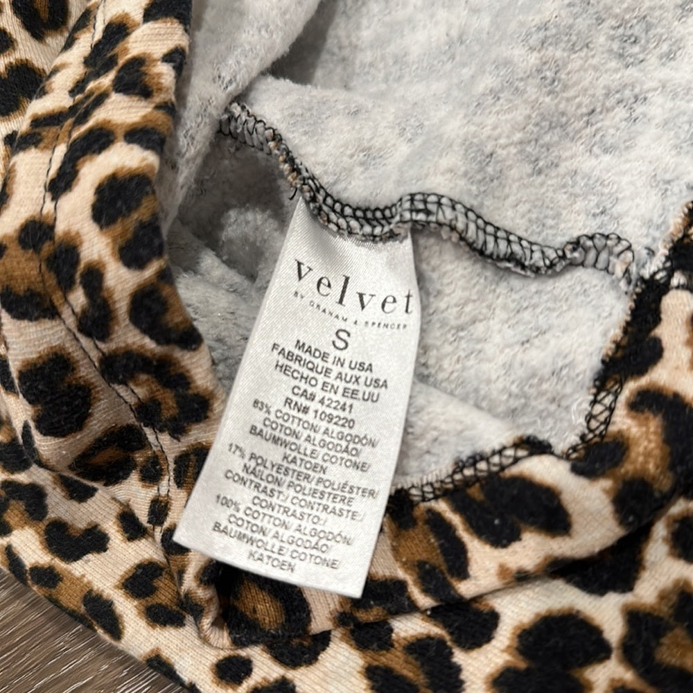 Velvet Women’s Cheetah Hoodie - Size Small