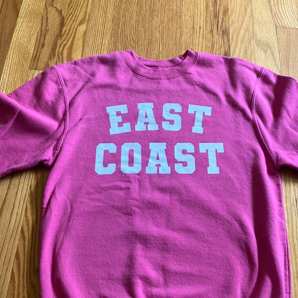 PORT & Company hot pink east coast sweatshirt kids XL