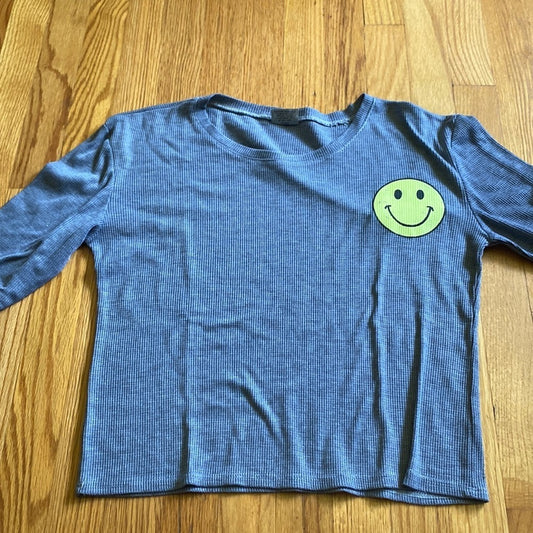 Firehouse waffle long sleeve with smiley face one size