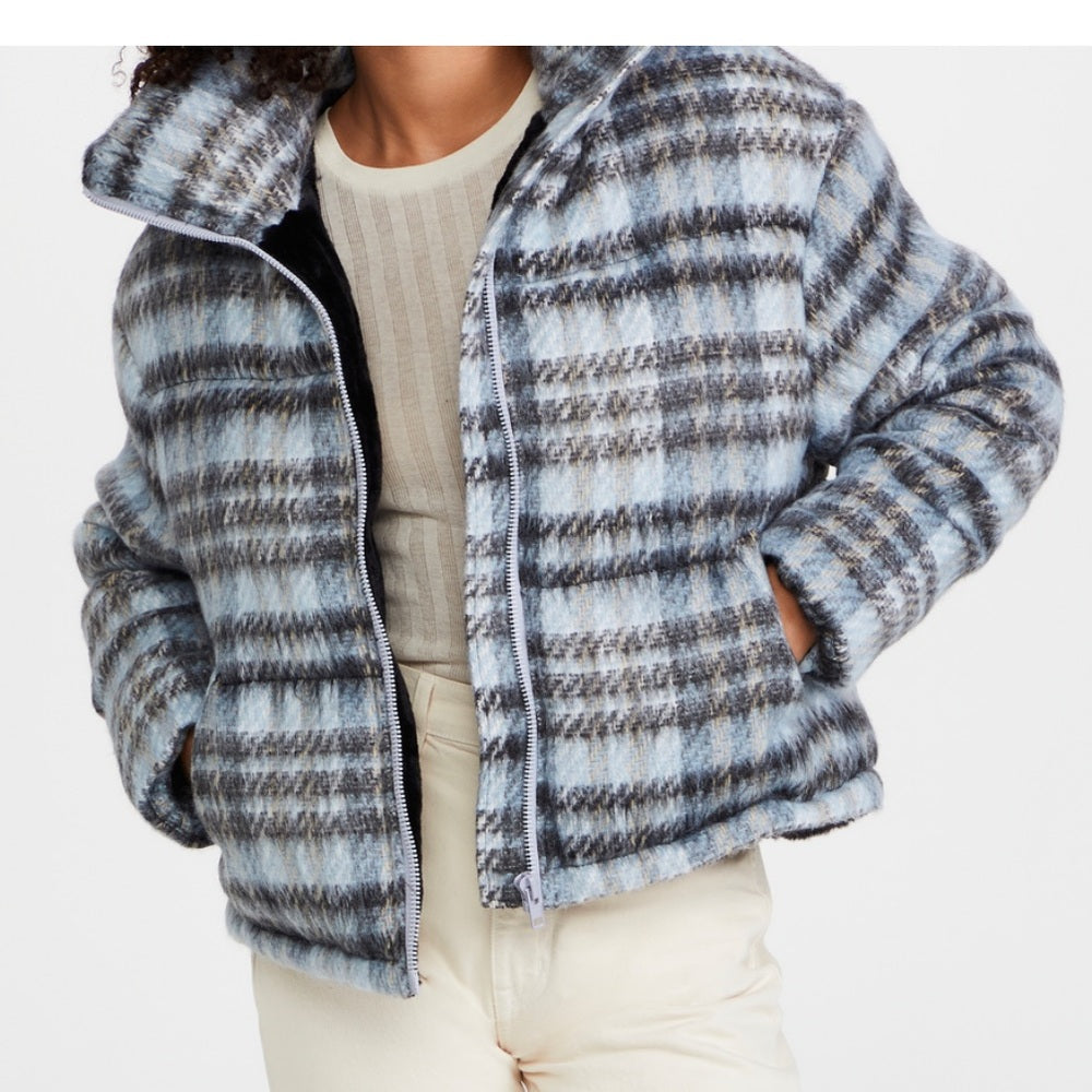 Apparis Woman’s Josh Plaid Faux Fur Lined Jacket Size M