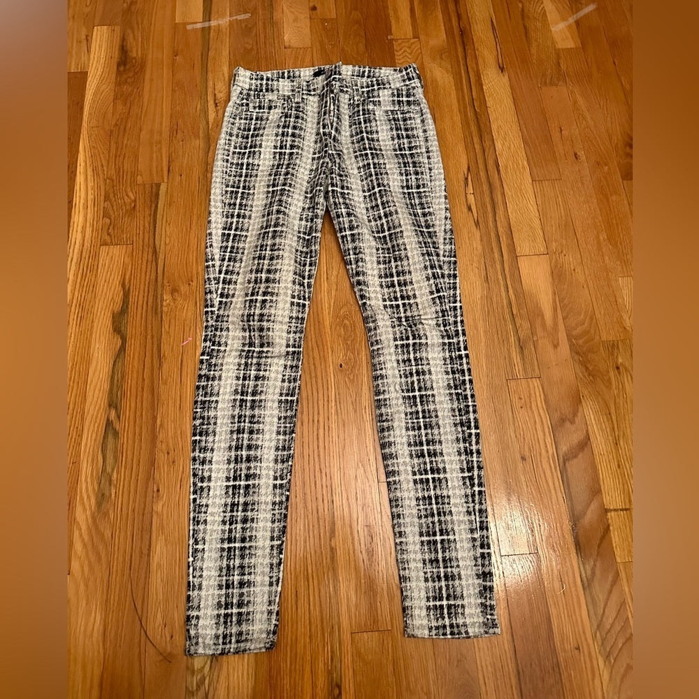 7 For All Mankind Black and White Pants Size 28