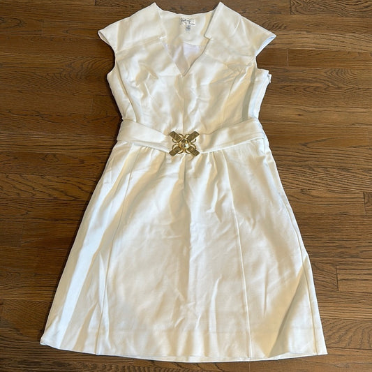 MILLY of New York Women’s White Collared Dress - Size Medium