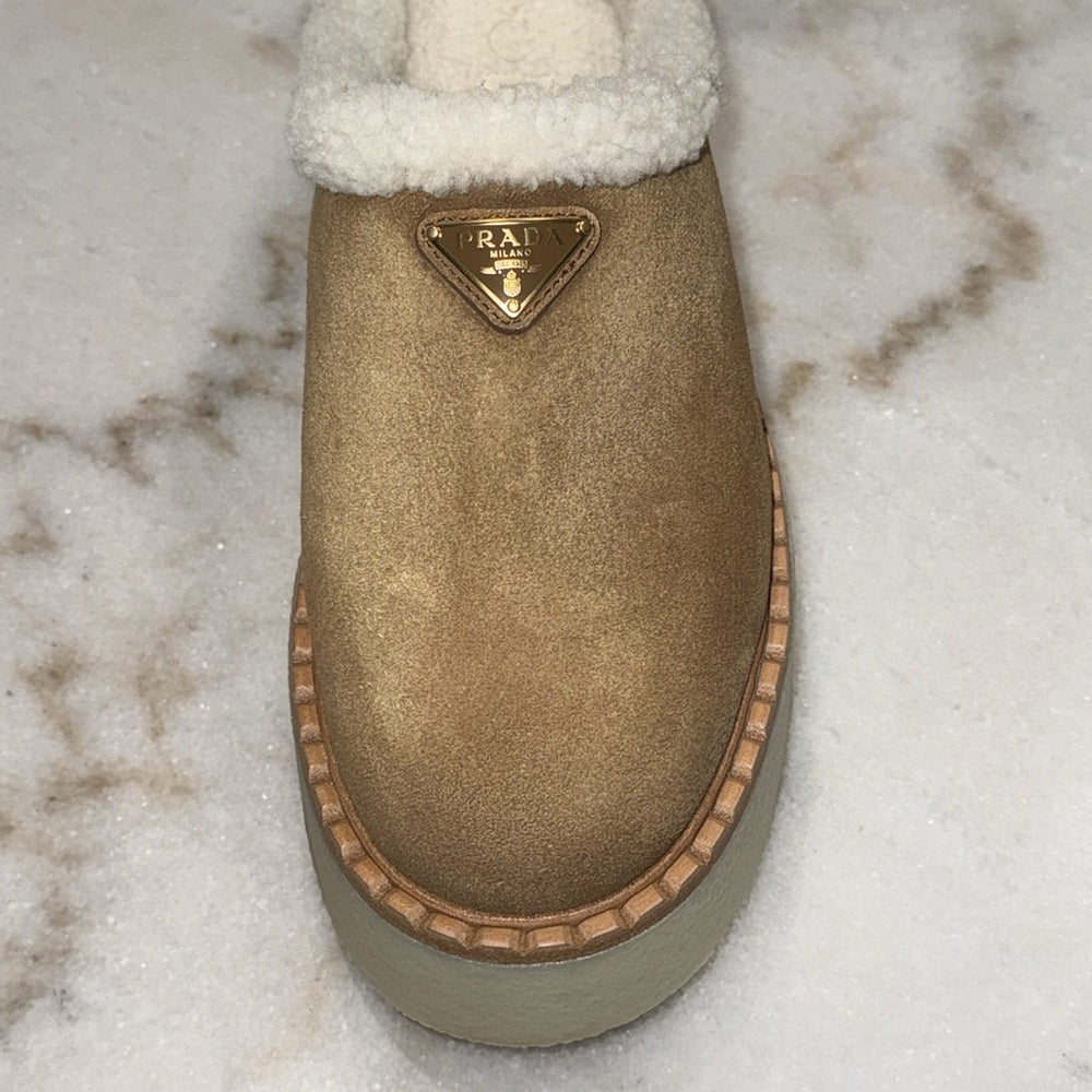 Prada Suede Mules in Cannella Color size 36/6