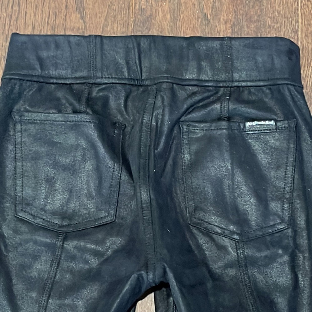 7 For All Mankind Black Faux Suede Jeggings Size 26