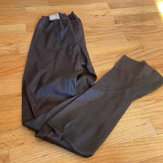 Women’s The Row Brown Leather Pants Size XS