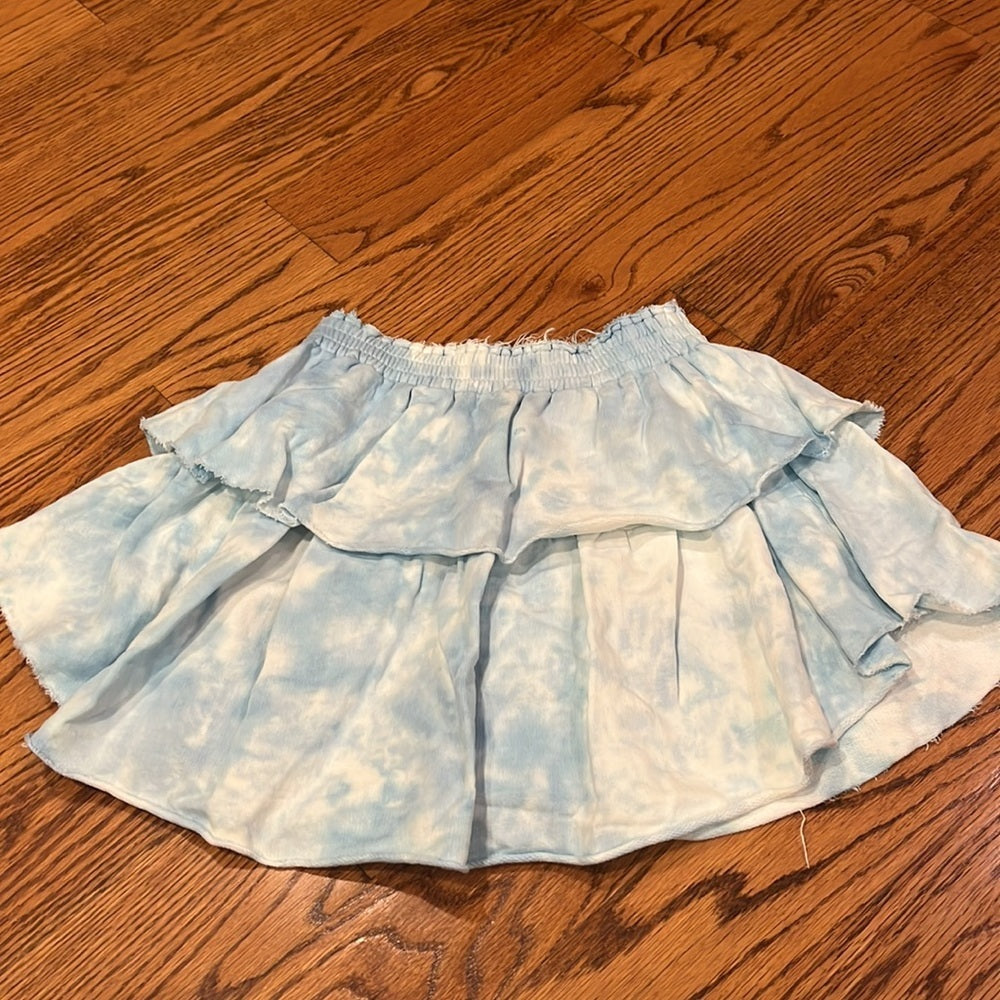 LoveShackFancy Woman’s Blue Tie Dye Skirt Size XS