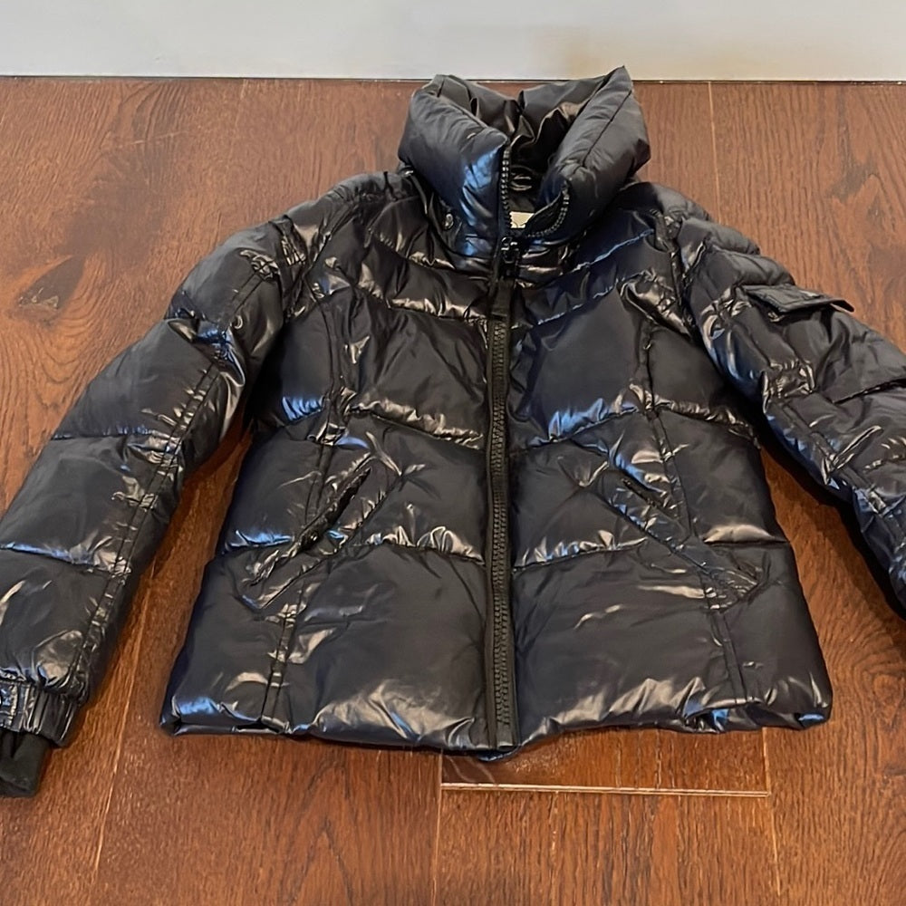 S13 Girls Black Puffer Jacket Size 8